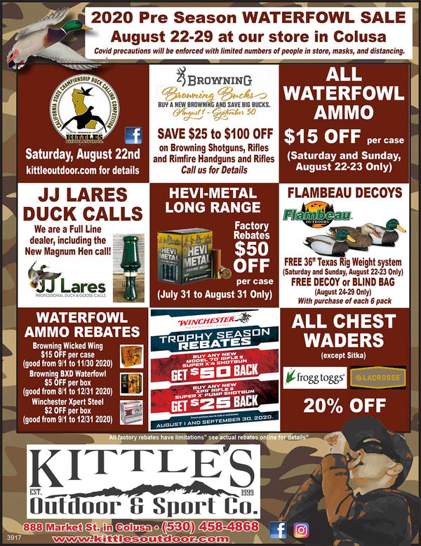 2020 Pre Season WATERFOWL SALE