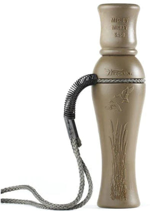 Molded plastic duck call with a unique double reed.  Made for low raspy hen mallard sound.  Lanyard sold seperate